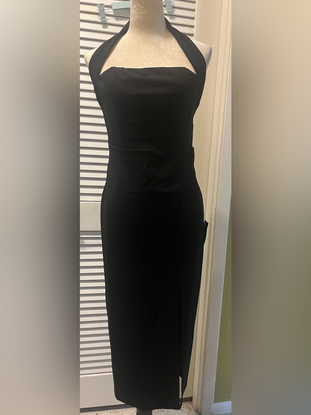 Lulus Black Midi Dress NWT
